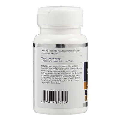 Sie sehen eine Packung Selen 100 Kapseln, Produktbild: 03 Selen 100 Kapseln, A-Nr.: 5638807 - 03
