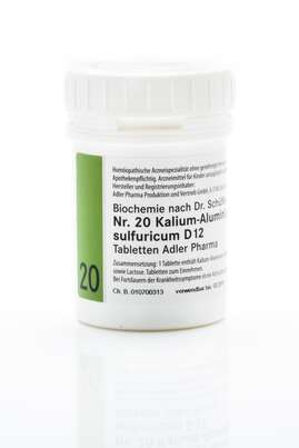 Sie sehen eine Packung Schüßler Salz Adler Nr. 20 D12 Tabletten, Produktbild: 01 Schüßler Salz Adler Nr. 20 D12 Tabletten, A-Nr.: 2263494 - 01