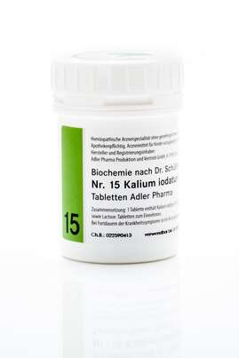 Sie sehen eine Packung Schüßler Salz Adler Nr. 15 D12 Tabletten, Produktbild: 01 Schüßler Salz Adler Nr. 15 D12 Tabletten, A-Nr.: 2263293 - 01