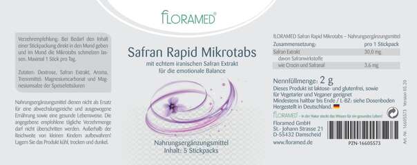 Floramed Safran Rapid Microtabs, A-Nr.: 5318936 - 01