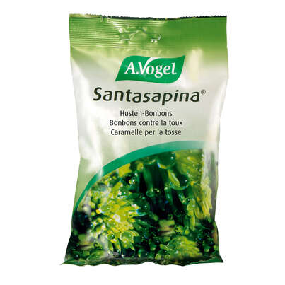 Sie sehen eine Packung A.Vogel Santasapina® Bonbons, Produktbild: 01 A.Vogel Santasapina® Bonbons, A-Nr.: 0720384 - 01