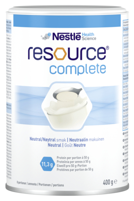 Sie sehen eine Packung Resource® complete - 400g, Produktbild: 01 Resource® complete - 400g, A-Nr.: 4323102 - 01