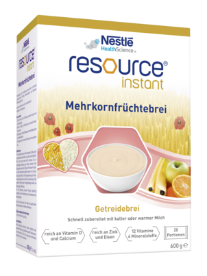 Sie sehen eine Packung Resource® Instant Mehrkornfrüchtebrei, Produktbild: 01 Resource® Instant Mehrkornfrüchtebrei, A-Nr.: 2694337 - 01