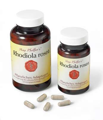 Sie sehen eine Packung Mag. Pfeiffer's Rhodiola Rosea, Produktbild: 02 Mag. Pfeiffer's Rhodiola Rosea, A-Nr.: 4933527 - 02