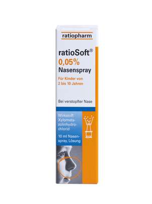 Sie sehen eine Packung ratioSoft 0,05 %, Produktbild: 01 ratioSoft 0,05 %, A-Nr.: 2450368 - 01