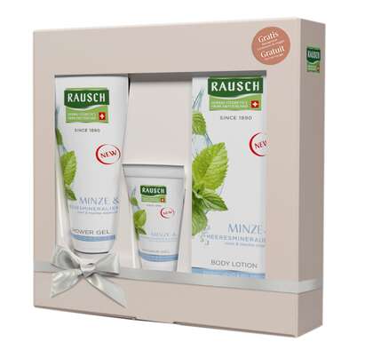 Sie sehen eine Packung RAUSCH VERWÖHNSET Minze & Meeresmineralien, Produktbild: 01 RAUSCH VERWÖHNSET Minze & Meeresmineralien, A-Nr.: 5310449 - 01