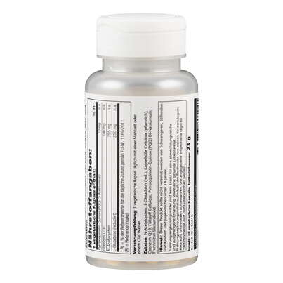 Sie sehen eine Packung Supplementa PQQ, CoQ10 mit NAC & Glutathion Kapseln, Produktbild: 02 Supplementa PQQ, CoQ10 mit NAC & Glutathion Kapseln, A-Nr.: 5598025 - 02