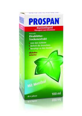 Sie sehen eine Packung Prospan® Hustenliquid in der Flasche, Produktbild: 01 Prospan® Hustenliquid in der Flasche, A-Nr.: 4473511 - 01