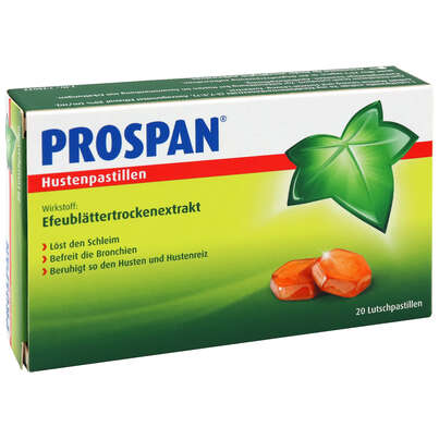 Sie sehen eine Packung Prospan® Hustenpastillen, Produktbild: 05 Prospan® Hustenpastillen, A-Nr.: 3777982 - 05