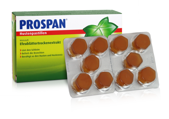Sie sehen eine Packung Prospan® Hustenpastillen, Produktbild: 07 Prospan® Hustenpastillen, A-Nr.: 3777982 - 07