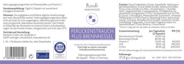 Sie sehen eine Packung Perückenstrauch plus Brennnessel Kapseln, Produktbild: 02 Perückenstrauch plus Brennnessel Kapseln, A-Nr.: 4488760 - 02