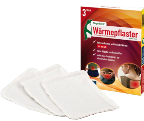 Sie sehen eine Packung Pingutherm Sofort-Wärme Pflaster, Produktbild: 03 Pingutherm Sofort-Wärme Pflaster, A-Nr.: 3958761 - 03