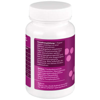 Sie sehen eine Packung BjökoVit OPC Traubenkern Kapseln vegan, Produktbild: 04 BjökoVit OPC Traubenkern Kapseln vegan, A-Nr.: 5174621 - 04