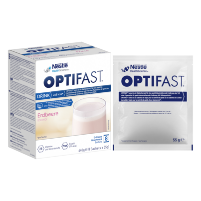 Sie sehen eine Packung OPTIFAST® Drink Erdbeer, Produktbild: 01 OPTIFAST® Drink Erdbeer, A-Nr.: 5209727 - 01