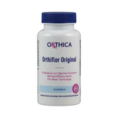 Sie sehen eine Packung Orthiflor Original Kapseln Orthica, Produktbild: 01 Orthiflor Original Kapseln Orthica, A-Nr.: 5395782 - 01