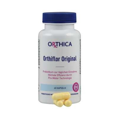 Sie sehen eine Packung Orthiflor Original Kapseln Orthica, Produktbild: 04 Orthiflor Original Kapseln Orthica, A-Nr.: 5395782 - 04