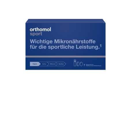 Sie sehen eine Packung Orthomol Sport Trinkfl, Produktbild: 01 Orthomol Sport Trinkfl, A-Nr.: 3424634 - 01