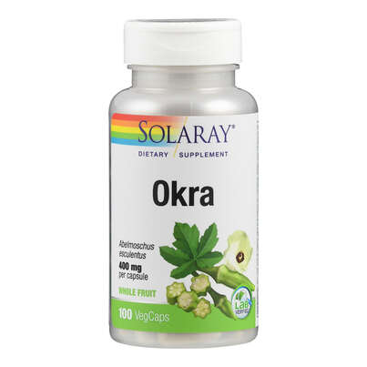 Sie sehen eine Packung Supplementa Okra 400 mg Kapseln, Produktbild: 01 Supplementa Okra 400 mg Kapseln, A-Nr.: 5574355 - 01