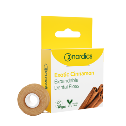 Nordics Öko Zahnseide PLA variable Breite mit Zimt, A-Nr.: 5339358 - 01