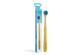 Nordics Öko Zungenbürste Bambus mit blauen Borsten, A-Nr.: 5339364 - 01