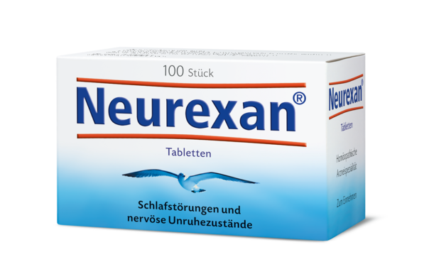 Sie sehen eine Packung Neurexan® Tabletten, Produktbild: 01 Neurexan® Tabletten, A-Nr.: 4231618 - 01