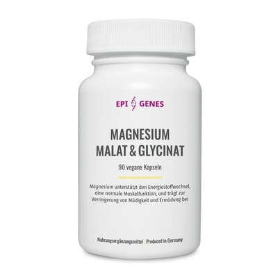 Sie sehen eine Packung NatuGena Magnesium Malat & Glycinat Kapseln, Produktbild: 01 NatuGena Magnesium Malat & Glycinat Kapseln, A-Nr.: 5699306 - 01