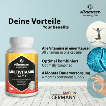Vispura Multivitamin Daily ohne Jod vegetarisch, A-Nr.: 5274015 - 02