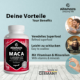 Sie sehen eine Packung Vitamaze Maca 10:1 hochdosiert +L-Arginin u. OPC u. Vitamine vegan, Produktbild: 03 Vitamaze Maca 10:1 hochdosiert +L-Arginin u. OPC u. Vitamine vegan, A-Nr.: 5179417 - 03