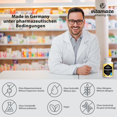 Sie sehen eine Packung Vitamaze Magnesium 350mg Komplex, Produktbild: 03 Vitamaze Magnesium 350mg Komplex, A-Nr.: 5179452 - 03