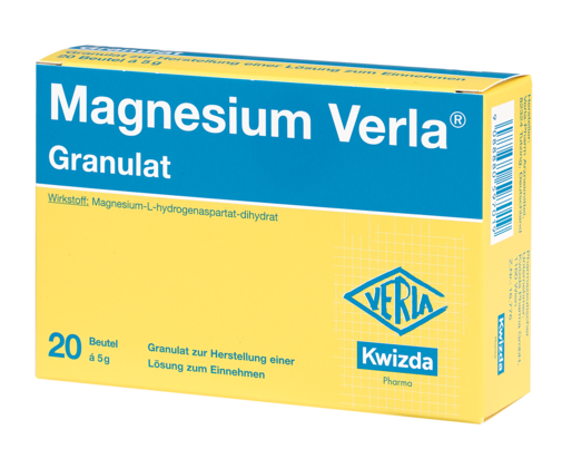 Sie sehen eine Packung Magnesium Verla Granulat, Produktbild: 01 Magnesium Verla Granulat, A-Nr.: 0597015 - 01