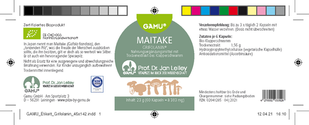 Gamu bio Maitake | Grifolanin Kapseln, A-Nr.: 5600176 - 03