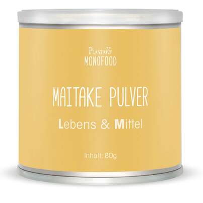 Sie sehen eine Packung Maitake Pulver 80g, Produktbild: 01 Maitake Pulver 80g, A-Nr.: 4593528 - 01