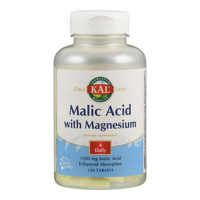 Sie sehen eine Packung Supplementa Malic Acid mit Magnesium Tabletten, Produktbild: 01 Supplementa Malic Acid mit Magnesium Tabletten, A-Nr.: 5597184 - 01