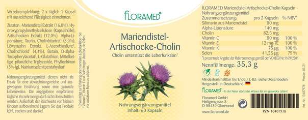 Floramed Mariendistel-Artischocke-Cholin, A-Nr.: 4390274 - 01