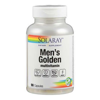 Sie sehen eine Packung Supplementa Men´s Golden Multi-Vita-Min Kapseln, Produktbild: 01 Supplementa Men´s Golden Multi-Vita-Min Kapseln, A-Nr.: 5574208 - 01