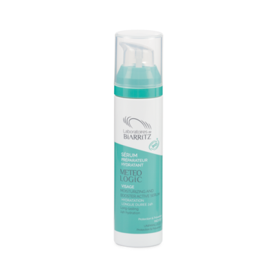 Sie sehen eine Packung Meteologic Feuchtigkeitsserum Gesicht Bio LDB, Produktbild: 01 Meteologic Feuchtigkeitsserum Gesicht Bio LDB, A-Nr.: 4832447 - 01