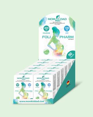 Sie sehen eine Packung MomKidDad- Folsäure und Jod für Frauen mit Kinderwunsch, Schwangere und stillende Frauen, Produktbild: 06 MomKidDad- Folsäure und Jod für Frauen mit Kinderwunsch, Schwangere und stillende Frauen, A-Nr.: 5795719 - 06