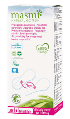 Sie sehen eine Packung Masmi Organic Care - Bio Slipeinlagen Flex, Produktbild: 03 Masmi Organic Care - Bio Slipeinlagen Flex, A-Nr.: 4368814 - 03