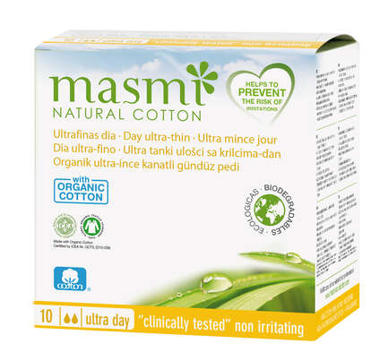 Sie sehen eine Packung Masmi Organic Care - Bio Monatsbinden Ultra Tag, Produktbild: 03 Masmi Organic Care - Bio Monatsbinden Ultra Tag, A-Nr.: 4368783 - 03