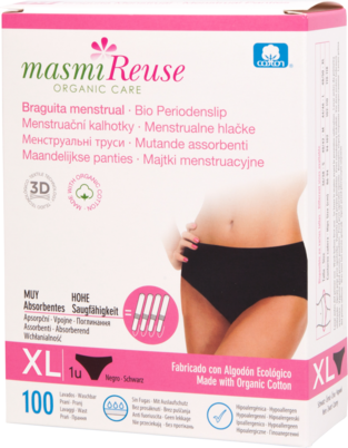 Sie sehen eine Packung Bio Periodenslip Masmi Reuse - Waschbar - Größe XL, Produktbild: 01 Bio Periodenslip Masmi Reuse - Waschbar - Größe XL, A-Nr.: 5588297 - 01