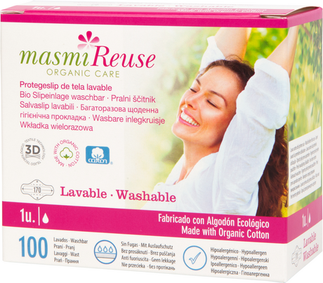 Sie sehen eine Packung Bio Slipeinlage Masmi Reuse - Waschbar, Produktbild: 01 Bio Slipeinlage Masmi Reuse - Waschbar, A-Nr.: 5588328 - 01