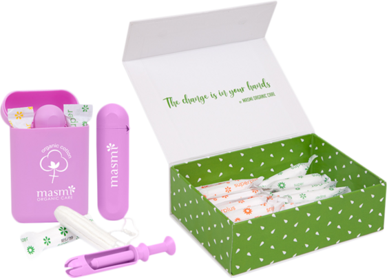 Sie sehen eine Packung Bio Tampons mit Re-Use Applikator Classic & Super MASMI, Produktbild: 02 Bio Tampons mit Re-Use Applikator Classic & Super MASMI, A-Nr.: 5713437 - 02