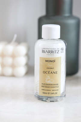 Sie sehen eine Packung Oceane Monoi Pflegeöl Kokosnuss Bio LDB, Produktbild: 03 Oceane Monoi Pflegeöl Kokosnuss Bio LDB, A-Nr.: 4832571 - 03