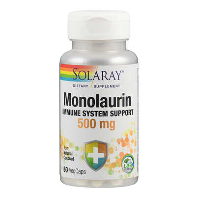 Sie sehen eine Packung Supplementa Monolaurin 500 mg Kapseln, Produktbild: 01 Supplementa Monolaurin 500 mg Kapseln, A-Nr.: 5574237 - 01