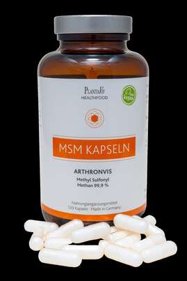 Sie sehen eine Packung MSM Kapseln, Produktbild: 02 MSM Kapseln, A-Nr.: 5779241 - 02