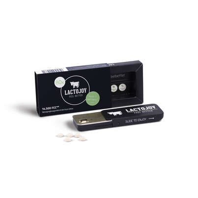 Sie sehen eine Packung LactoJoy 14500 Tabletten 80 Stück, Produktbild: 03 LactoJoy 14500 Tabletten 80 Stück, A-Nr.: 5173900 - 03