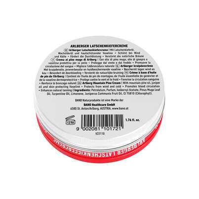 Sie sehen eine Packung Arlberger Latschenkiefercreme, Produktbild: 02 Arlberger Latschenkiefercreme, A-Nr.: 0887687 - 02