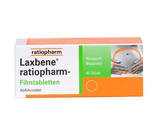 Sie sehen eine Packung Laxbene® Filmtabletten, Produktbild: 01 Laxbene® Filmtabletten, A-Nr.: 2432100 - 01