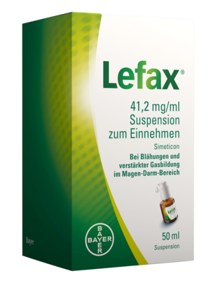 Sie sehen eine Packung Lefax® Suspension zum Einnehmen, Produktbild: 01 Lefax® Suspension zum Einnehmen, A-Nr.: 2456402 - 01