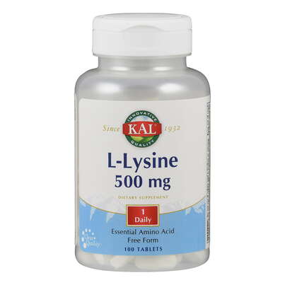 Sie sehen eine Packung Supplementa L-Lysin 500mg Tabletten, Produktbild: 01 Supplementa L-Lysin 500mg Tabletten, A-Nr.: 5395345 - 01